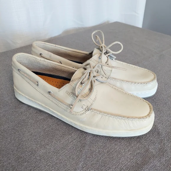 Colorado Boat Shoes Leather Loafers Casual Slip On Lace Front Colorado Boat Shoes Leather Loafers Mens Sz 11 Casual Slip  main image 2